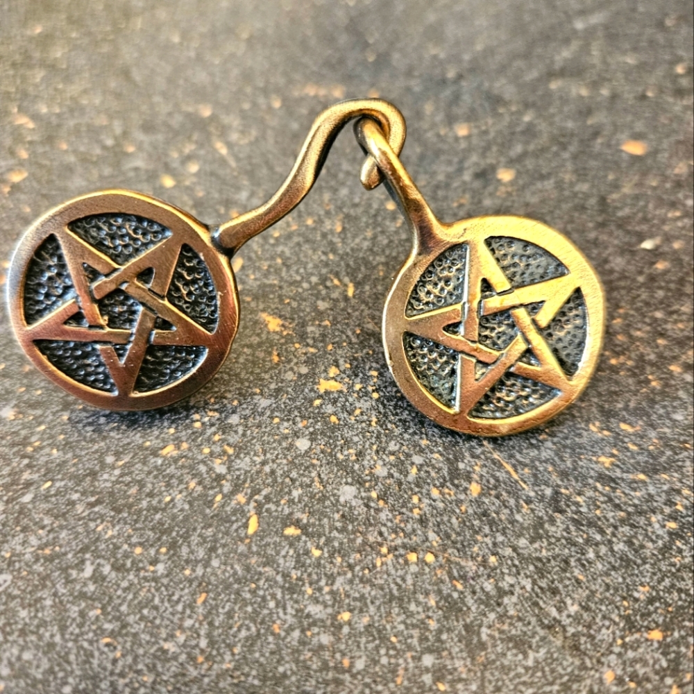 Pentacle Cloak Clasp- Copper